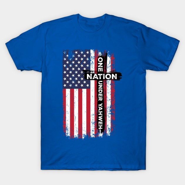 One Nation Under Yahweh T-Shirt by CalledandChosenApparel